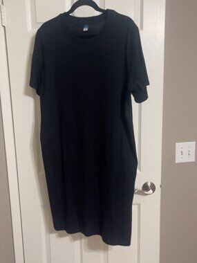 Old Navy Black T-Shirt Dress Large Tall NWOT